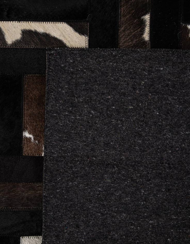 Detail image of  5' 3 x 8' 1 Cowhide - Patchwork Rug