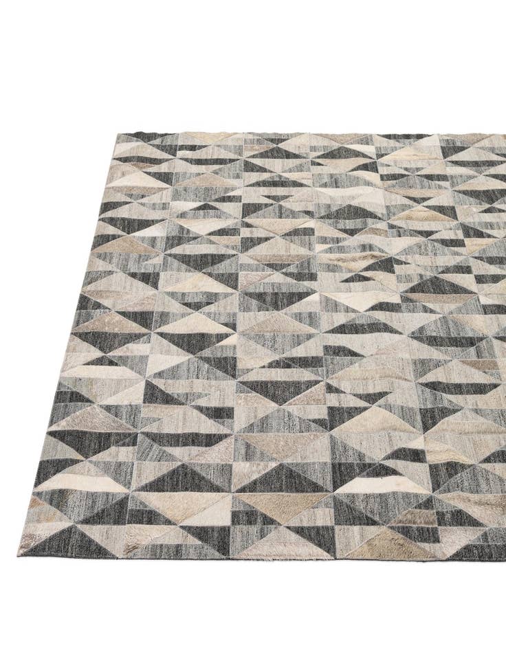 Detail image of  5' 2 x 7' 8 Cowhide - Patchwork Rug