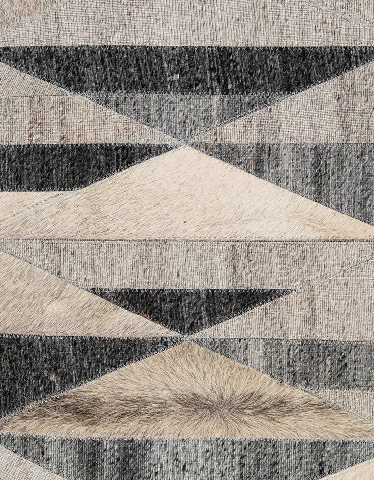 Detail image of  5' 2 x 7' 8 Cowhide - Patchwork Rug