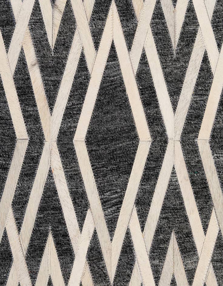 Detail image of  5' 1 x 7' 11 Cowhide - Patchwork Rug