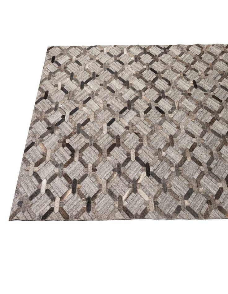 Detail image of  5' 3 x 8' 1 Cowhide - Patchwork Rug