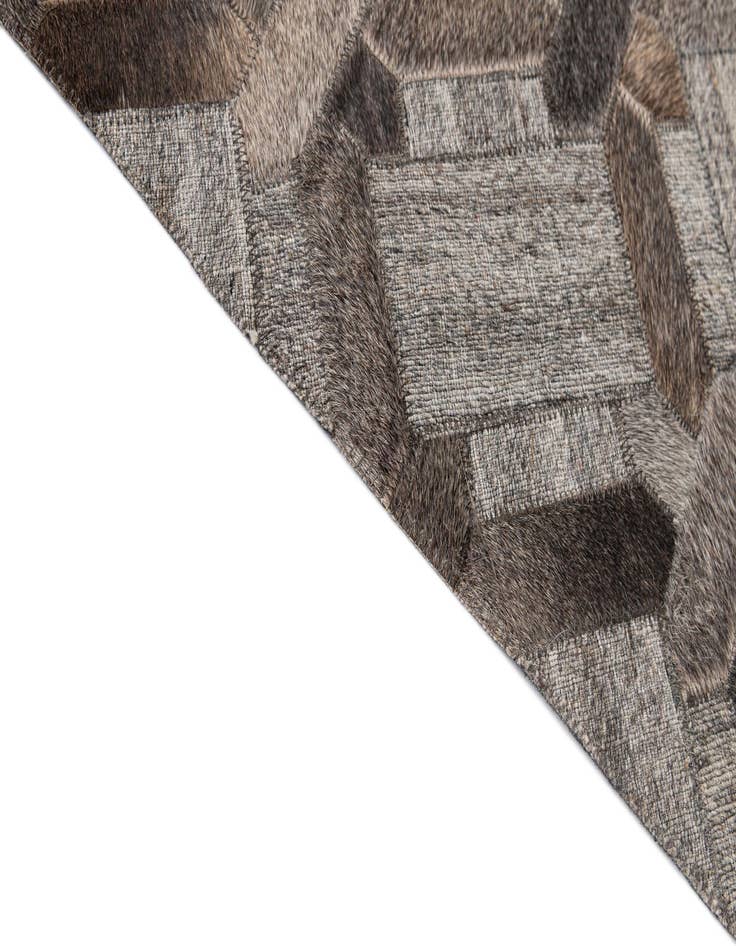 Detail image of  5' 3 x 8' 1 Cowhide - Patchwork Rug