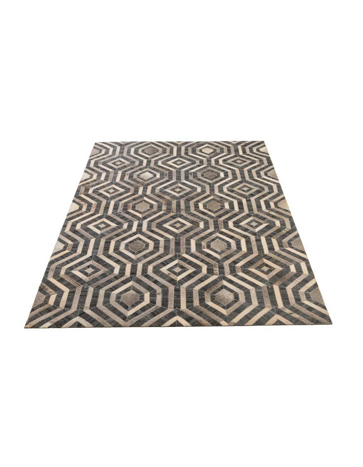 Detail image of  5' 1 x 8' Cowhide - Patchwork Rug