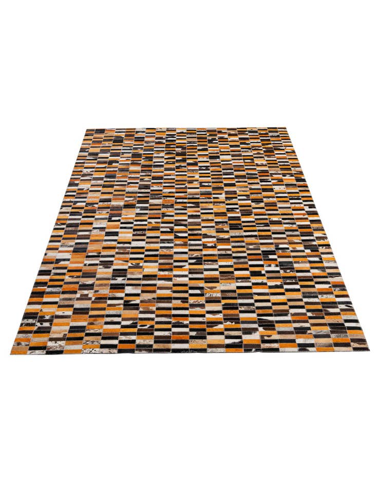 Detail image of  4' 11 x 7' 10 Cowhide - Patchwork Rug