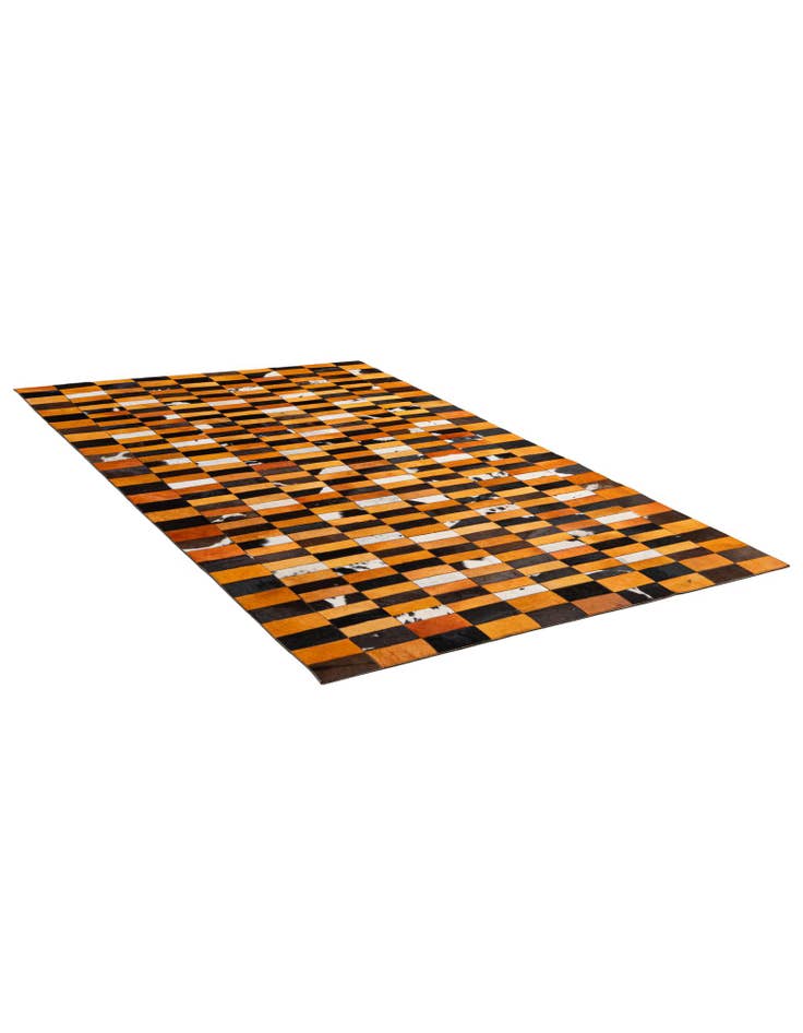 Detail image of  5' 1 x 8' Cowhide - Patchwork Rug