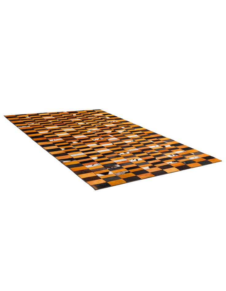 Detail image of  5' 1 x 7' 11 Cowhide - Patchwork Rug