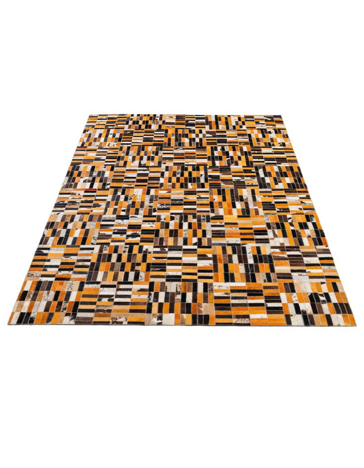 Detail image of  5' x 7' 11 Cowhide - Patchwork Rug