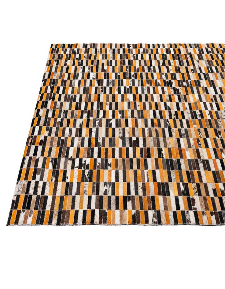 Detail image of  5' x 8' Cowhide - Patchwork Rug