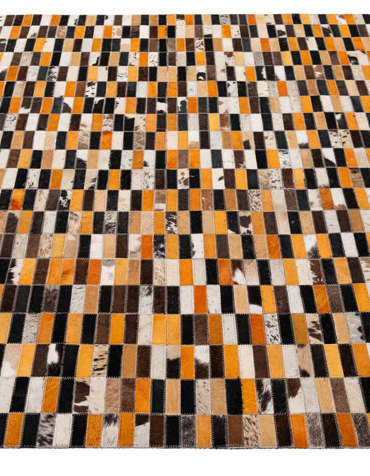 Detail image of  5' x 8' Cowhide - Patchwork Rug