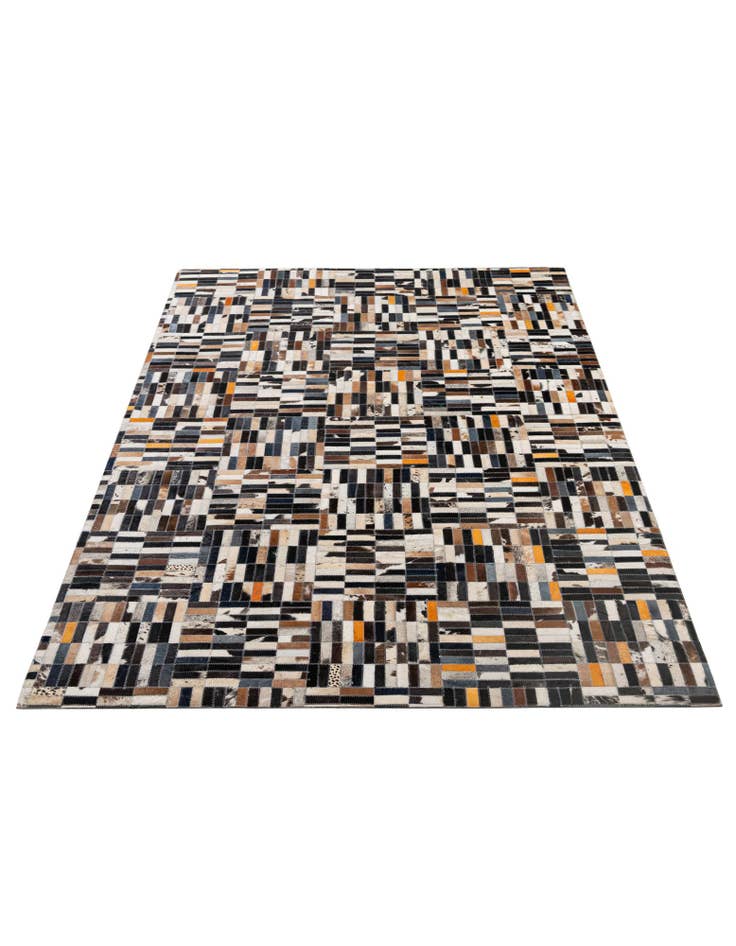 Detail image of  5' 1 x 7' Cowhide - Patchwork Rug