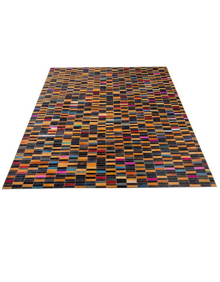 Detail image of  5' 1 x 7' 11 Cowhide - Patchwork Rug