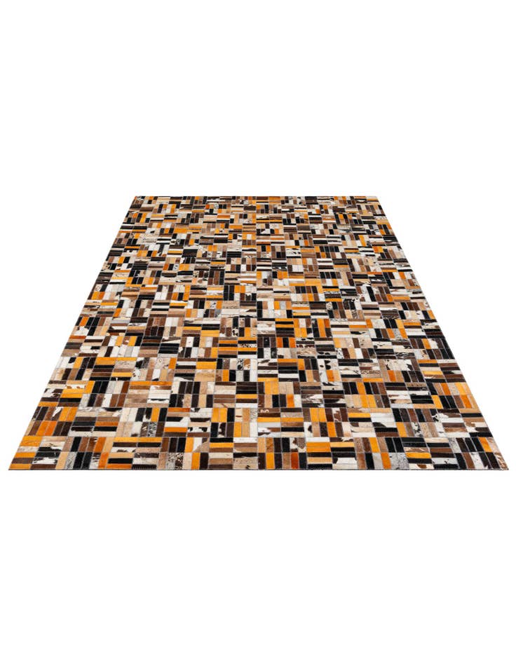 Detail image of  5' x 8' 1 Cowhide - Patchwork Rug