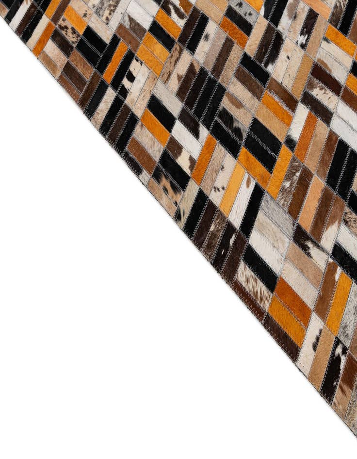 Detail image of  5' x 8' 1 Cowhide - Patchwork Rug