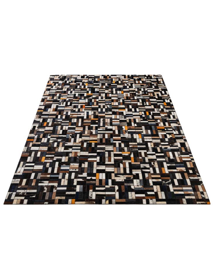 Detail image of  5' 1 x 8' 1 Cowhide - Patchwork Rug