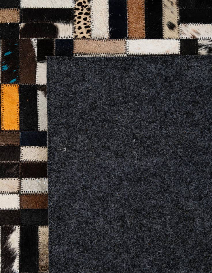 Detail image of  5' 1 x 8' 1 Cowhide - Patchwork Rug