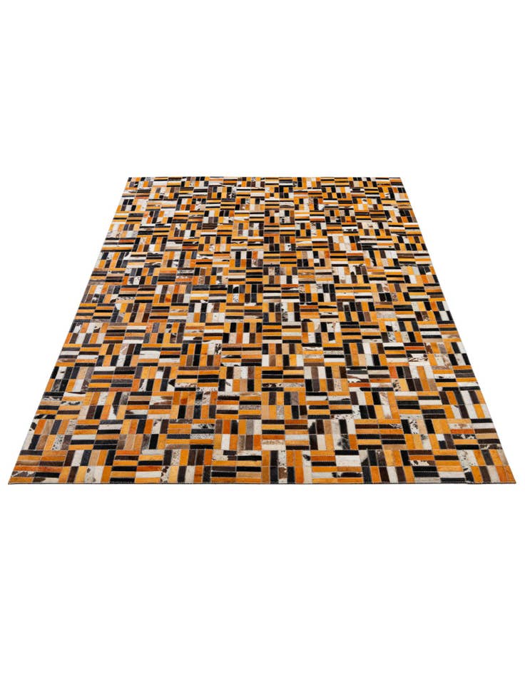 Detail image of  5' x 7' 11 Cowhide - Patchwork Rug