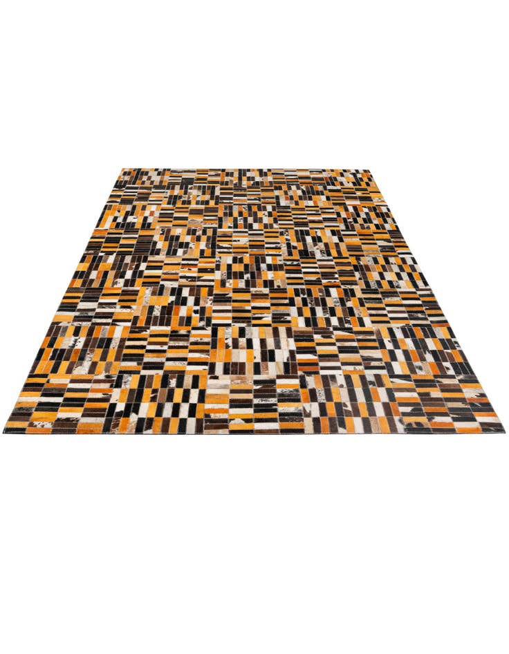 Detail image of  5' x 7' 11 Cowhide - Patchwork Rug