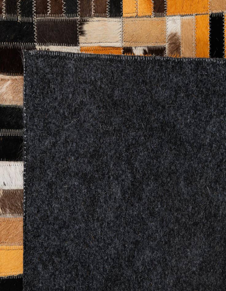 Detail image of  5' x 7' 11 Cowhide - Patchwork Rug