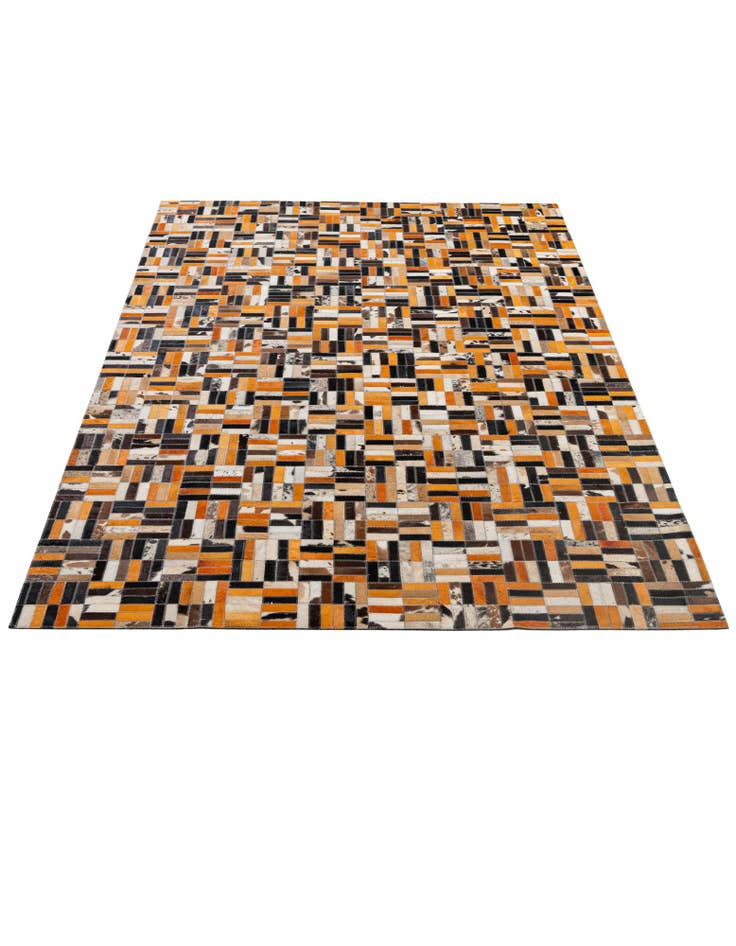 Detail image of  5' x 7' 11 Cowhide - Patchwork Rug