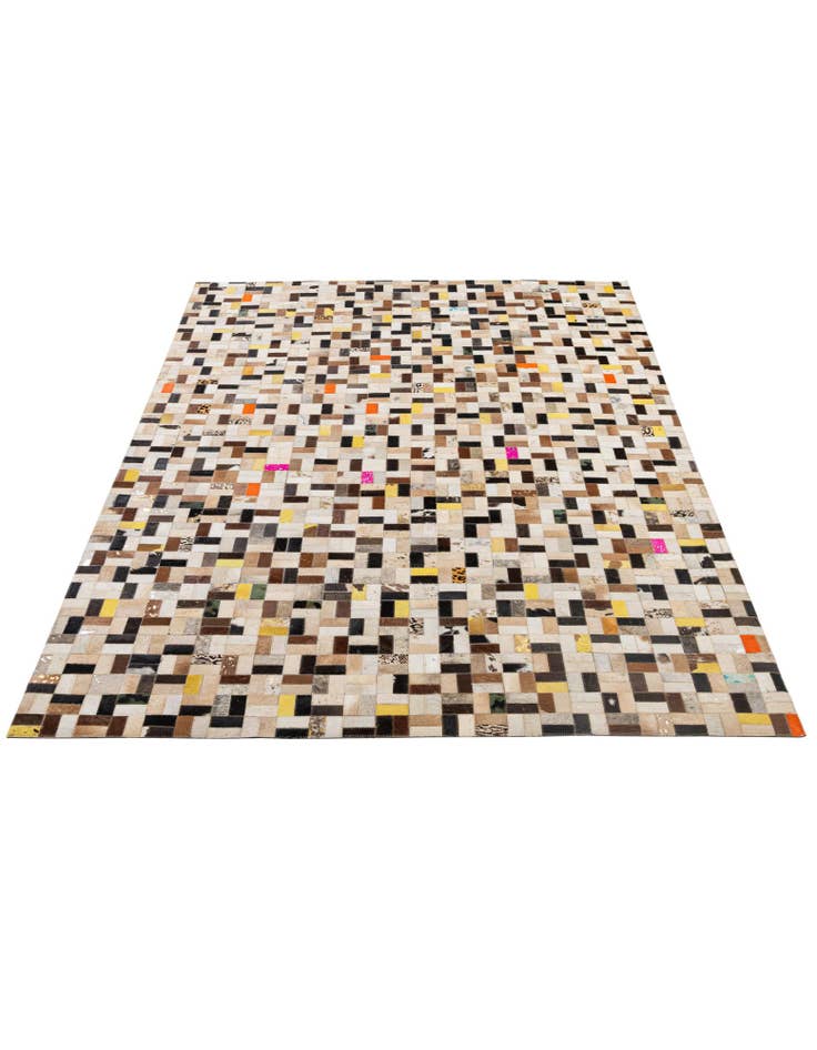 Detail image of  5' 3 x 8' Cowhide - Patchwork Rug