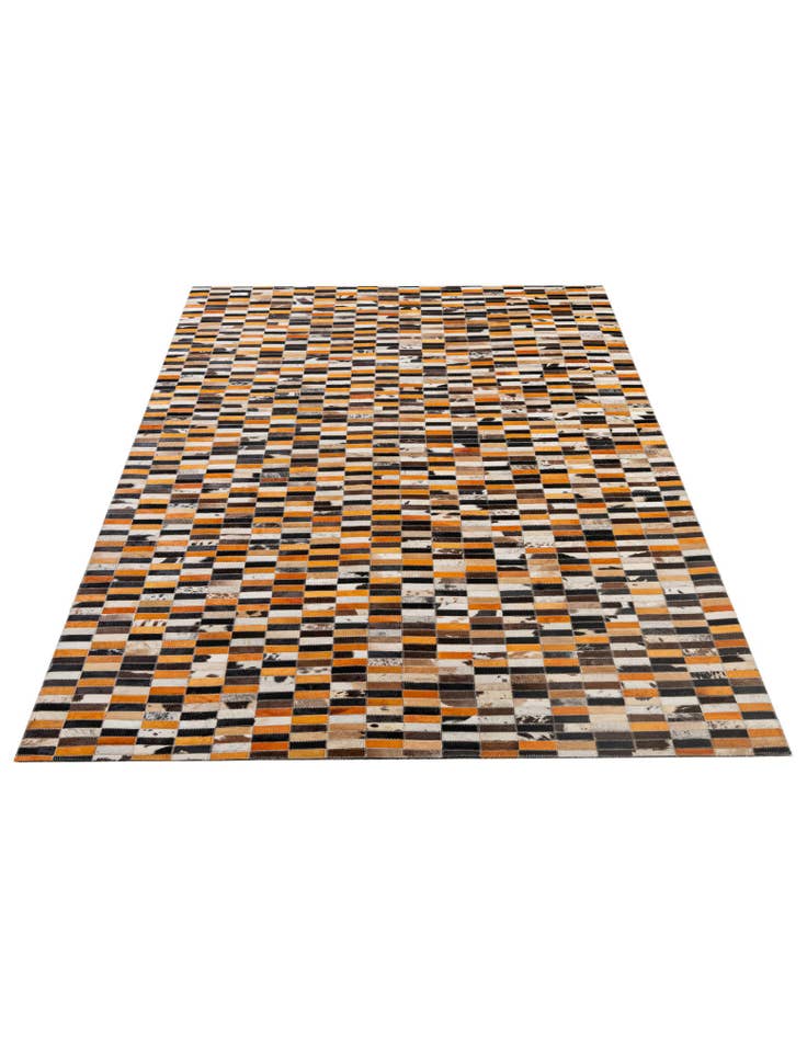 Detail image of  5' 1 x 7' 11 Cowhide - Patchwork Rug