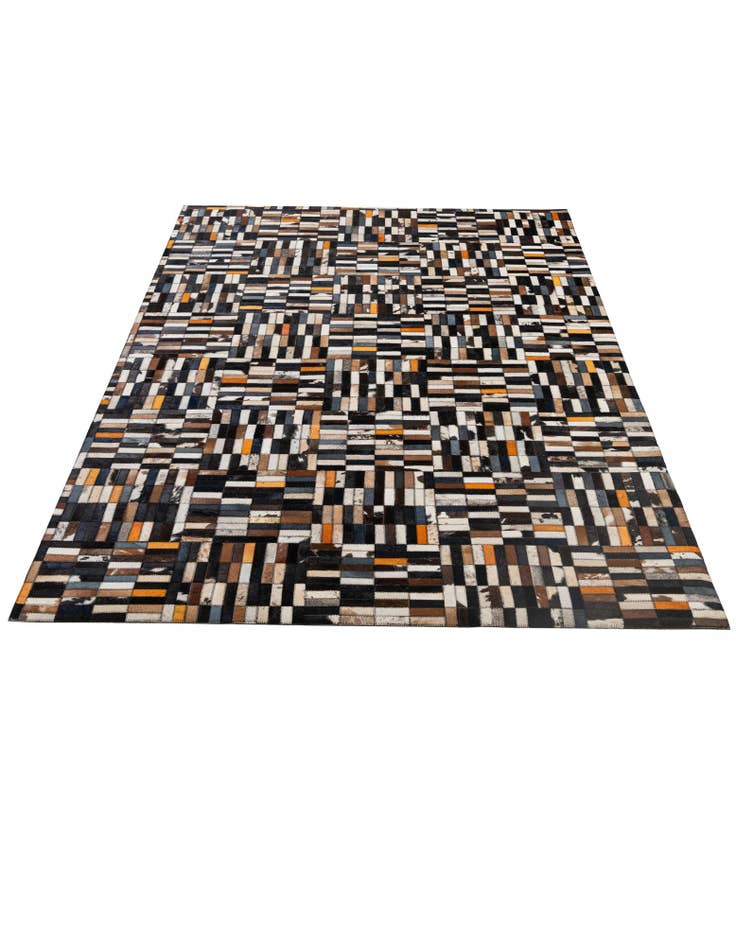 Detail image of  5' 1 x 8' Cowhide - Patchwork Rug