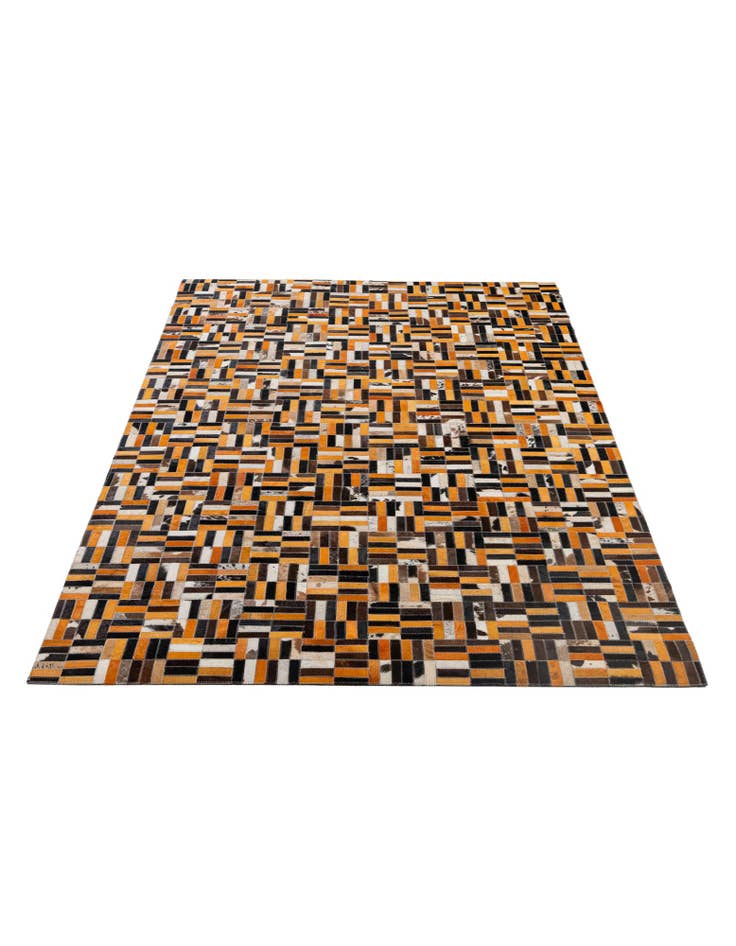 Detail image of  4' 11 x 7' 10 Cowhide - Patchwork Rug