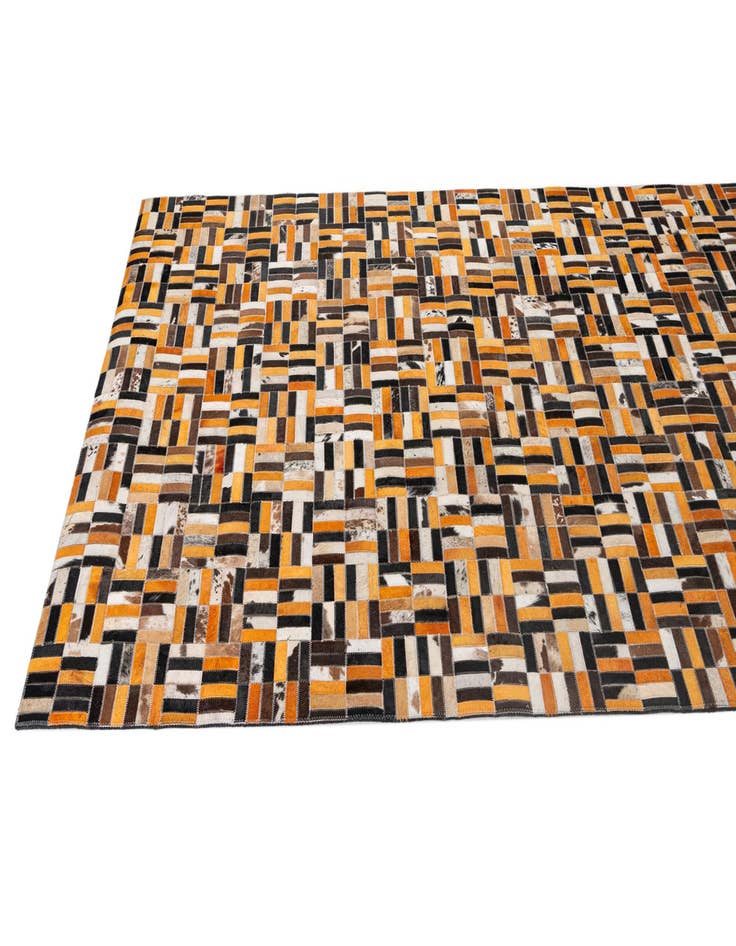 Detail image of  4' 11 x 7' 10 Cowhide - Patchwork Rug