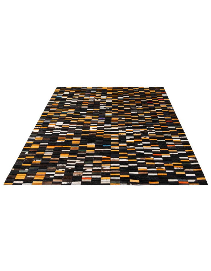 Detail image of  5' 3 x 8' 1 Cowhide - Patchwork Rug