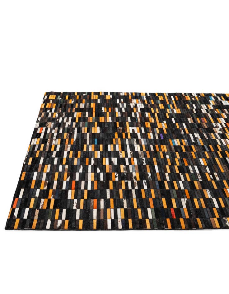 Detail image of  5' 3 x 8' 1 Cowhide - Patchwork Rug