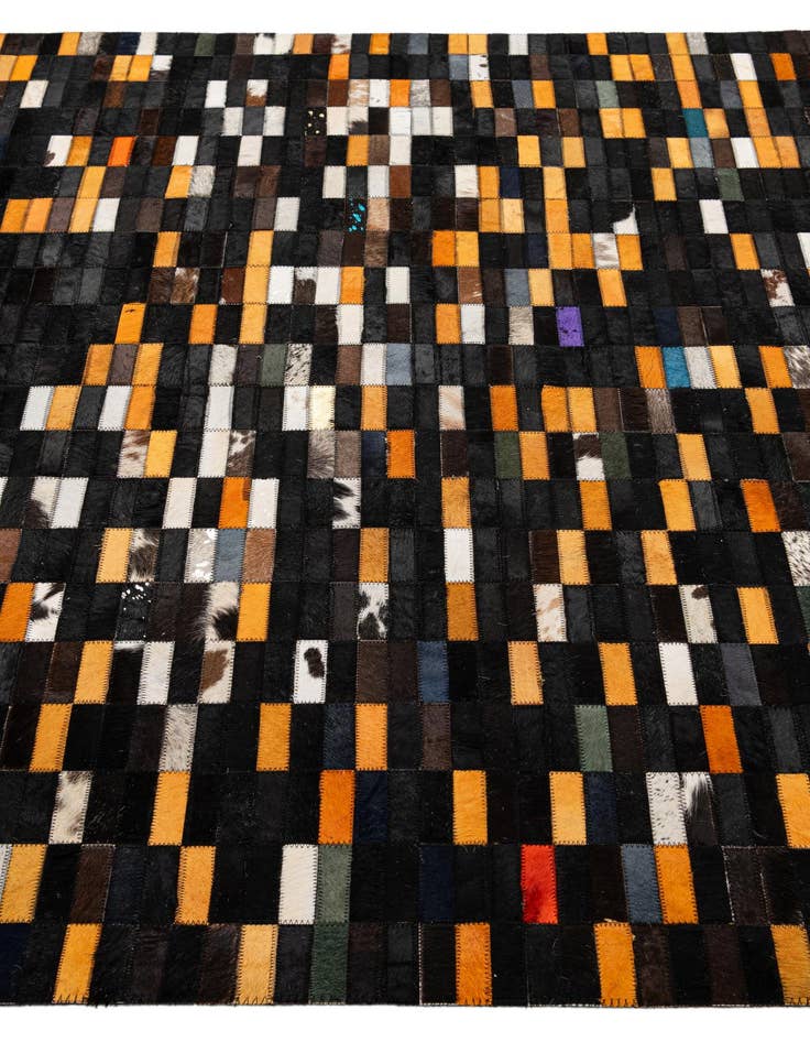 Detail image of  5' 3 x 8' 1 Cowhide - Patchwork Rug
