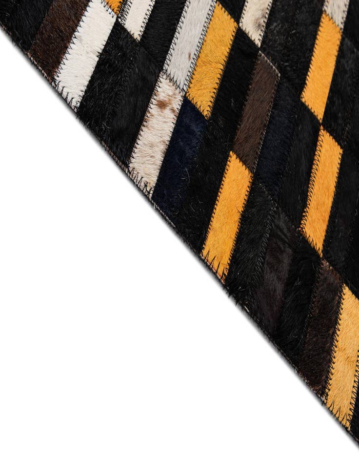 Detail image of  5' 3 x 8' 1 Cowhide - Patchwork Rug