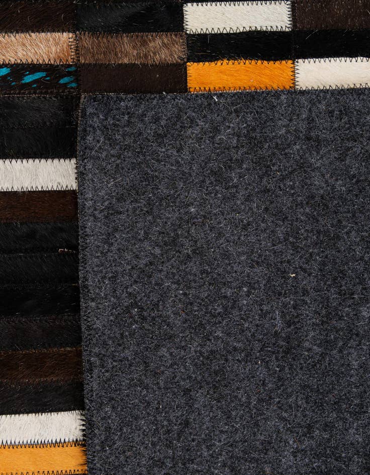 Detail image of  5' 3 x 8' 1 Cowhide - Patchwork Rug