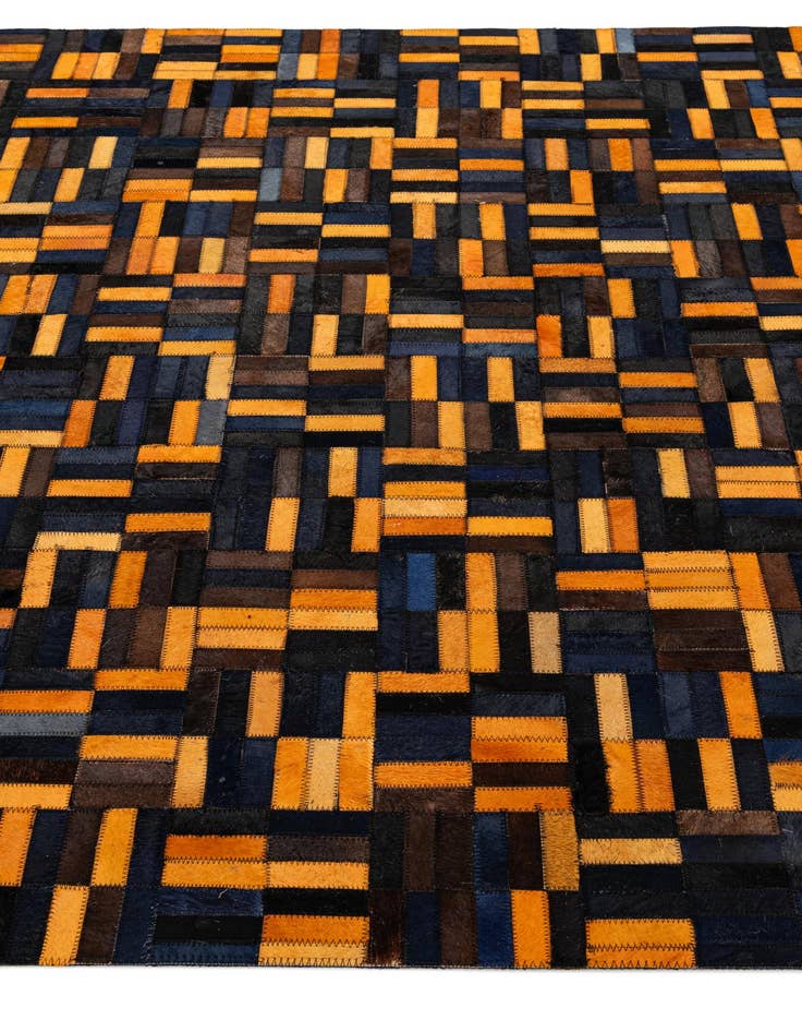 Detail image of  5' x 7' 11 Cowhide - Patchwork Rug