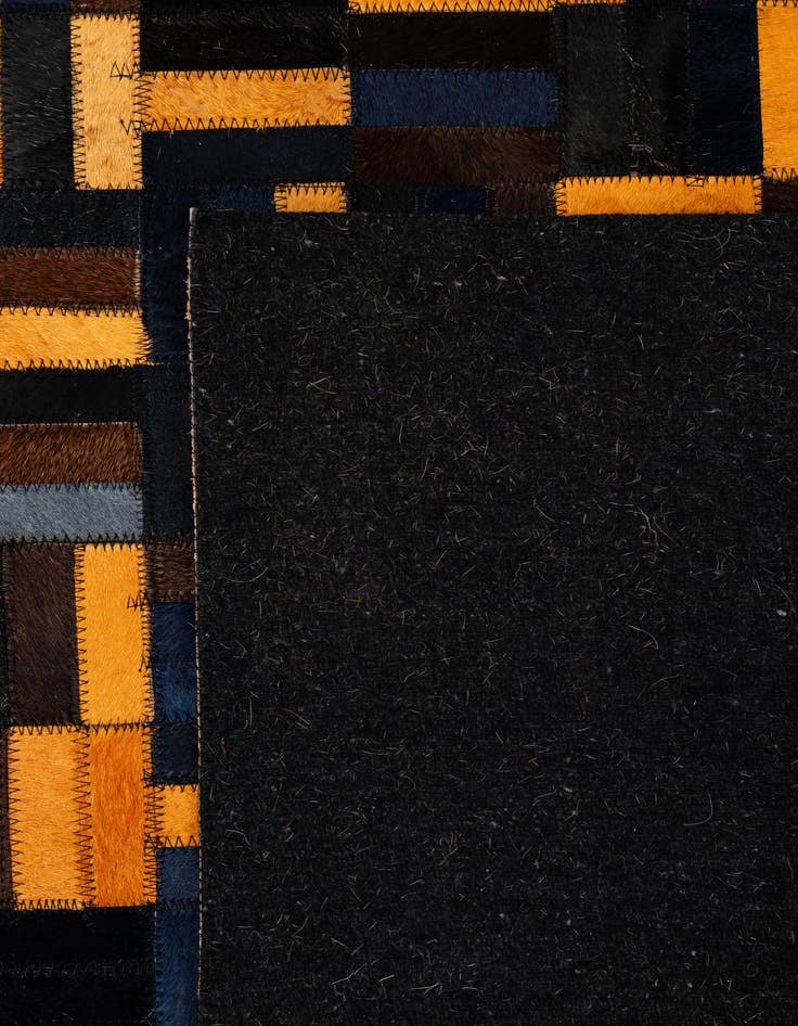 Detail image of  5' x 7' 11 Cowhide - Patchwork Rug