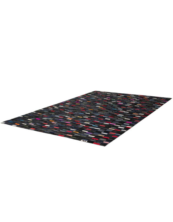 Detail image of  5' 2 x 7' 11 Cowhide - Patchwork Rug