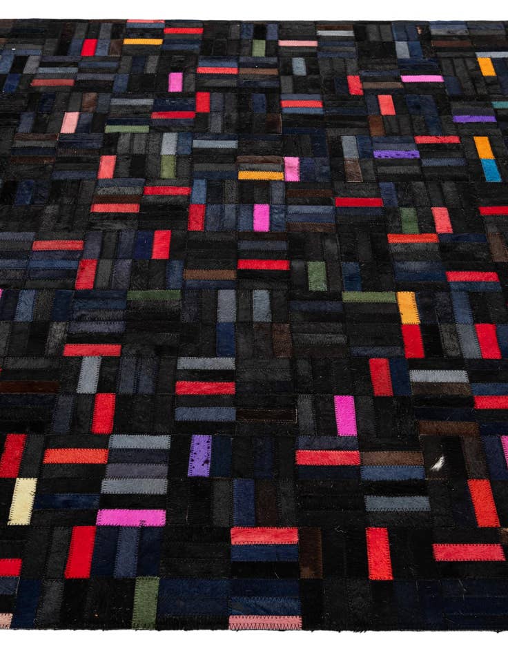 Detail image of  5' 1 x 8' 1 Cowhide - Patchwork Rug