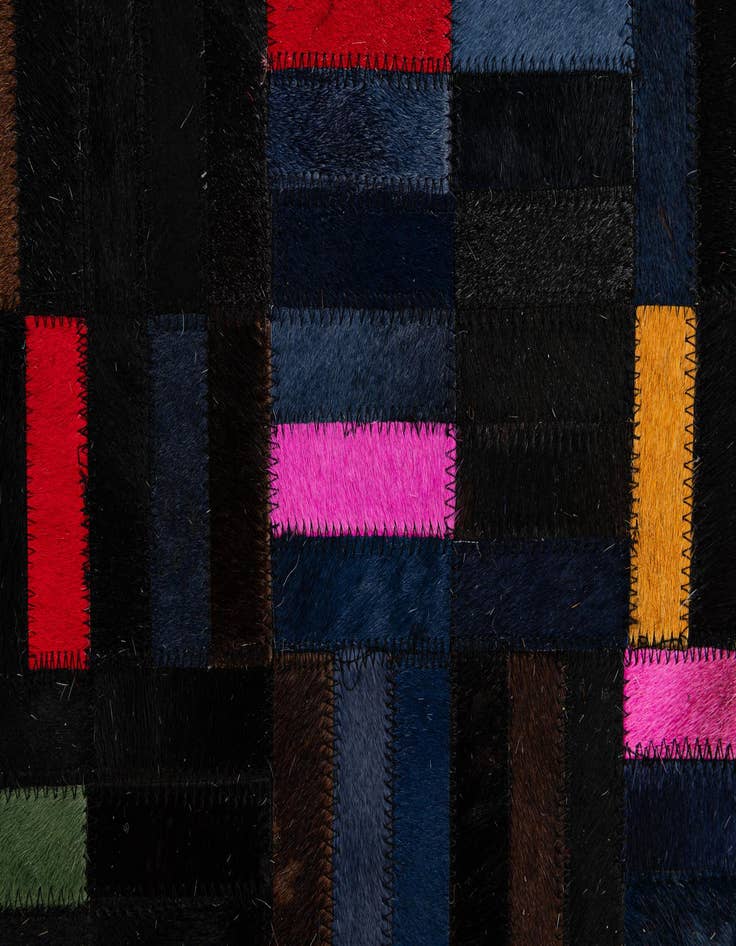 Detail image of  5' 1 x 8' 1 Cowhide - Patchwork Rug