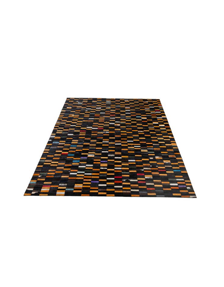 Detail image of  5' 2 x 7' 11 Cowhide - Patchwork Rug