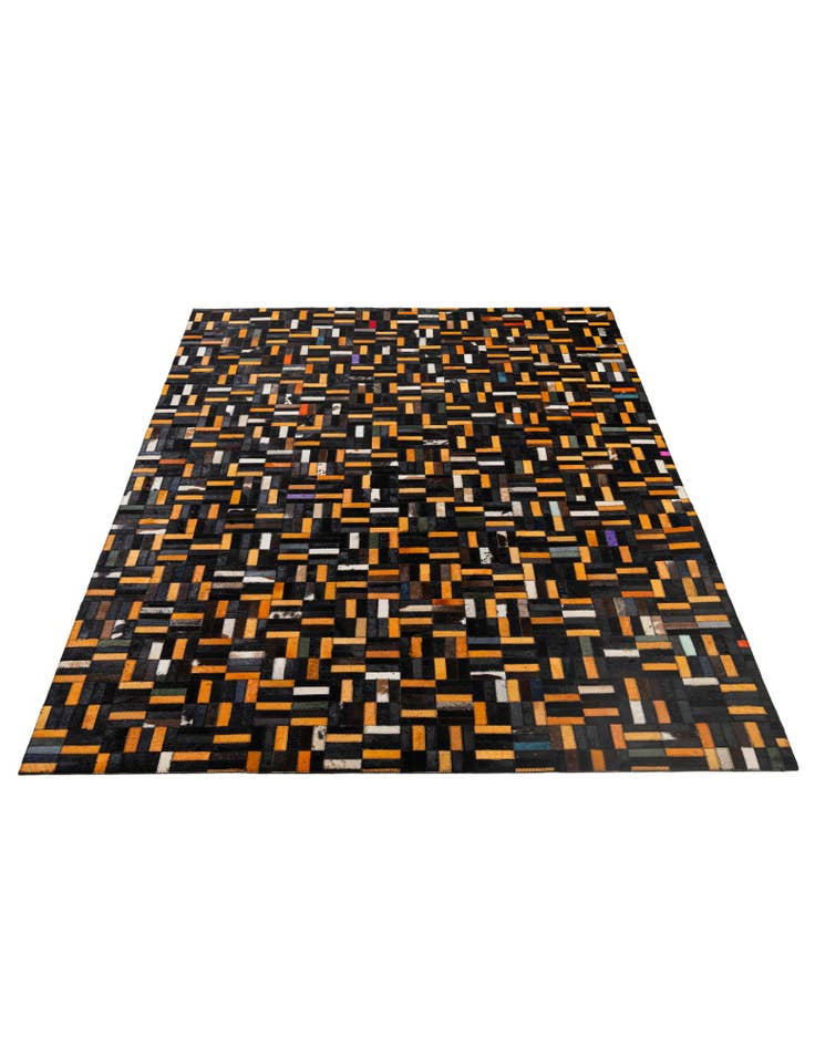 Detail image of  5' 1 x 8' Cowhide - Patchwork Rug