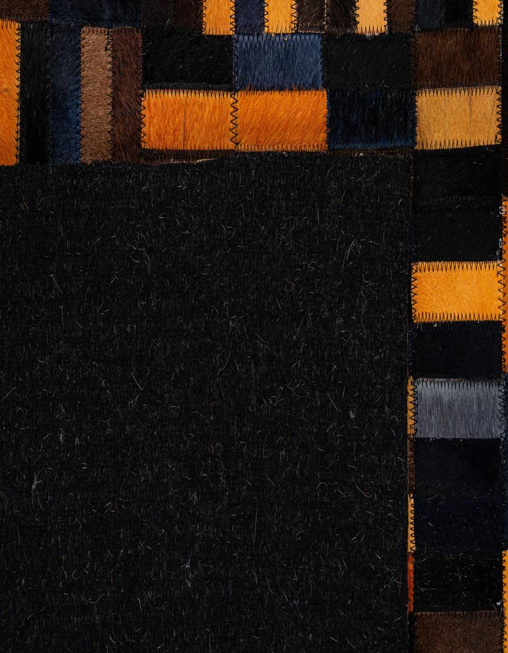 Detail image of  4' 11 x 7' 11 Cowhide - Patchwork Rug