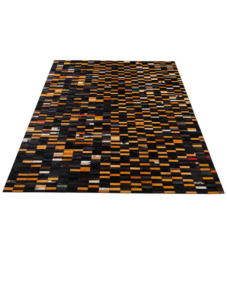 Detail image of  5' 1 x 7' 11 Cowhide - Patchwork Rug