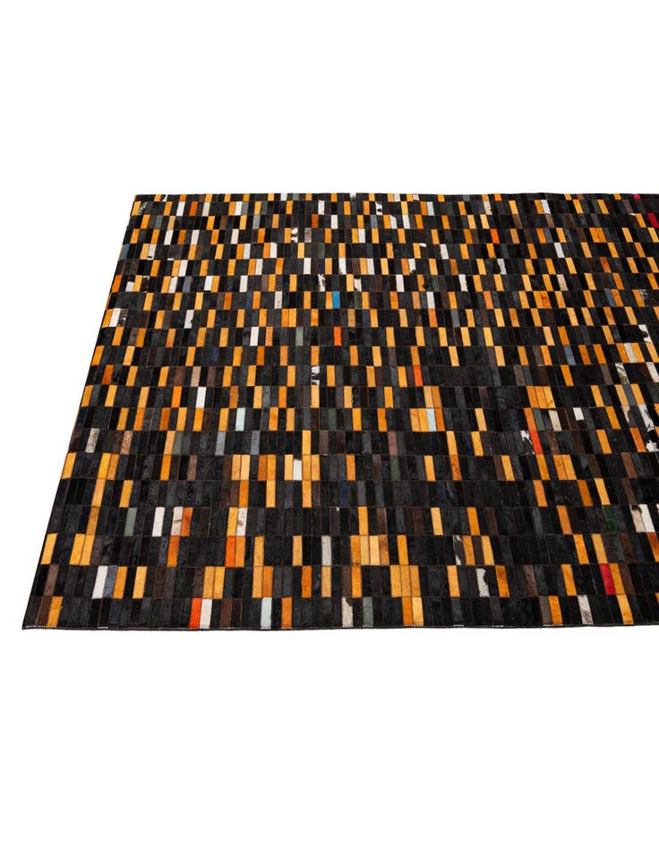 Detail image of  5' 1 x 7' 11 Cowhide - Patchwork Rug