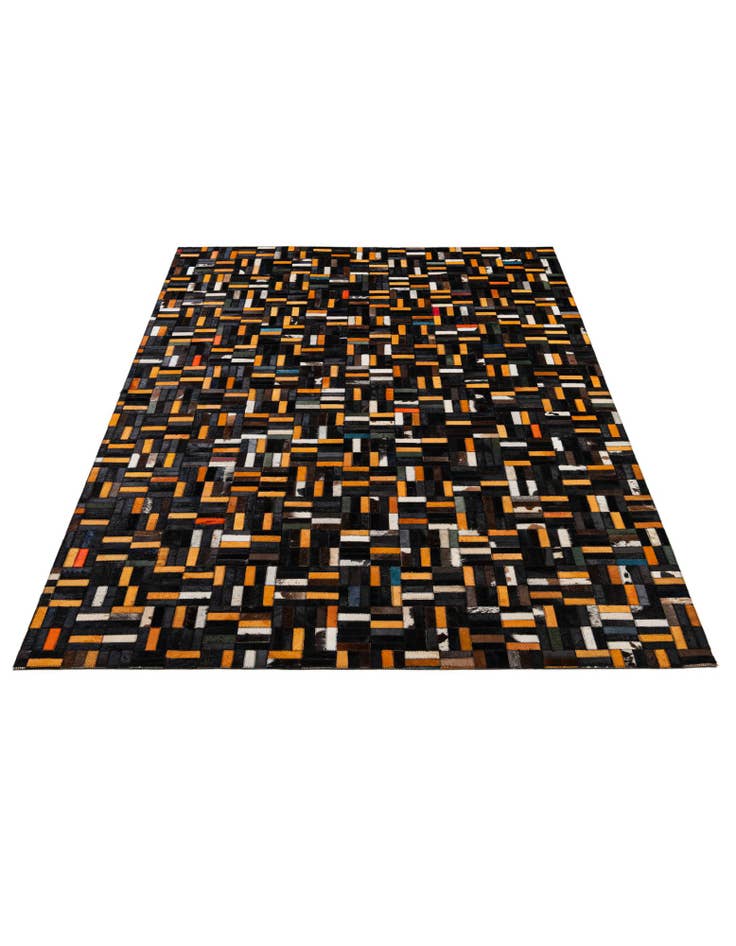 Detail image of  5' 1 x 8' Cowhide - Patchwork Rug