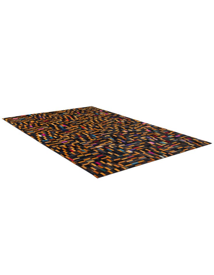 Detail image of  5' 1 x 8' 1 Cowhide - Patchwork Rug