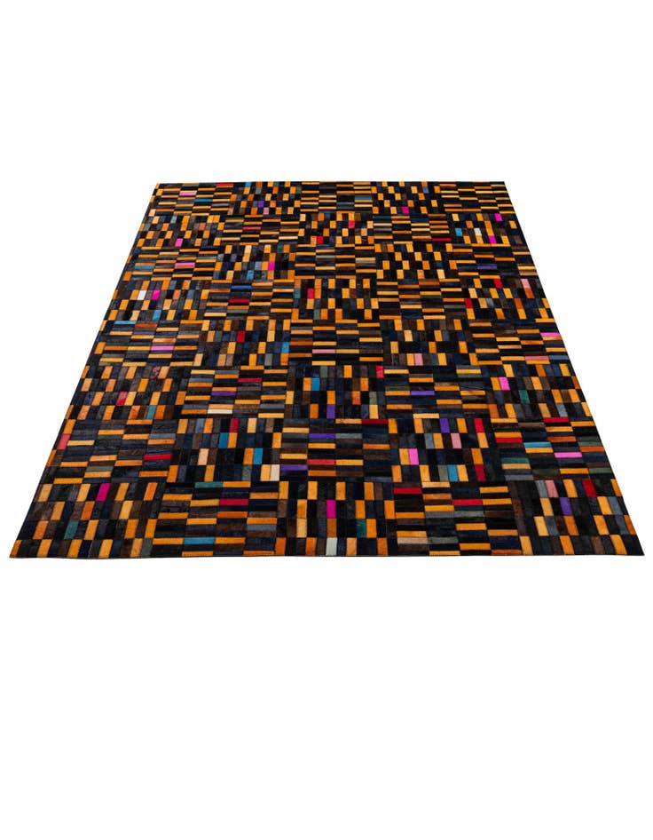 Detail image of  5' 1 x 8' 1 Cowhide - Patchwork Rug