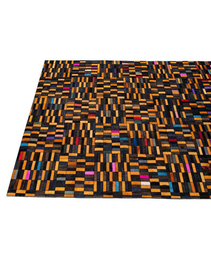 Detail image of  5' 1 x 8' 1 Cowhide - Patchwork Rug