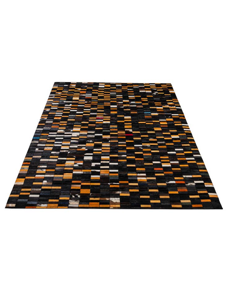 Detail image of  5' 3 x 8' Cowhide - Patchwork Rug