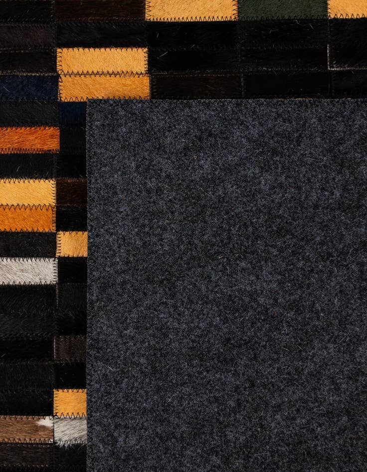 Detail image of  5' 3 x 8' Cowhide - Patchwork Rug