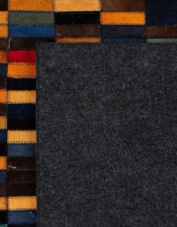 Detail image of  5' x 8' Cowhide - Patchwork Rug